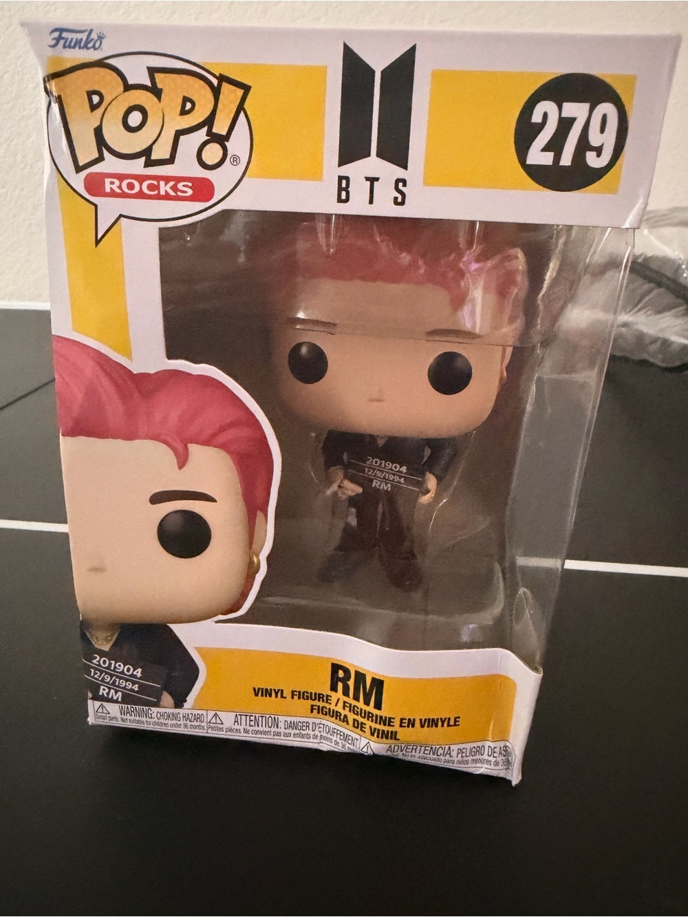 Funko POP! Rocks Butter Series BTS RM with Pink Hair - Yellow Box